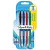 Paper Mate Flexgrip Ultra penna a sfera a scatto | punta media (1 mm) | colori assortiti | confezione da 4