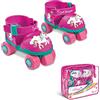 Mondo- Roller Skate Toys-Pattini a rotelle Regolabili Unicorn per Bambini-Taglia dal 22 al 29-Set Completo di Borsa Trasparente, gomitiere e Ginocchiere, 28511, Tinta Unita, Colore Rosa