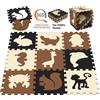 KOKOBOX Tappeto Puzzle Bambini (9pz 30 * 30cm) Tappeto Gioco Bambini Recinto Numeri Lettere Animali Tappeti Tappetini Neonato Gattonamento Tappeto EVA Gomma Bambini Tatami - Animale Colorati