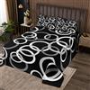 Homemissing Grigio Bianco Nero Cerchio Coverlet Set Circolo Grafico Trapuntato Copriletto per Bambini Ragazzi Ragazze Geometrico Morbido Durevole Trapuntato Copriletto
