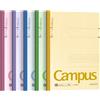 Kokuyo Campus Todai Series - Quaderno a righe, formato B5, 252 x 179 x 4 mm, rigatura 6 mm, 35 righe x 30 pagine, confezione da 5 copertine colorate, 3CBNx5