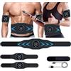 Yonars Elettrostimolatore Muscolare,EMS Stimolatore Addominale, Elettrostimolatore per Addominali,10 modalità 20 Livelli,Addome/Braccio/Gambe/Waist/Glutei Massaggi-Attrezzi, (Nero)