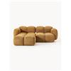 Westwing Collection Divano componibile 2 posti in teddy-bouclé con poggiapiedi (sinistra/destra) Tayla -