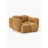 Westwing Collection Poltrona lounge in teddy-bouclé Tayla - Giallo