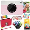 KODAK Printomatic - Kit artistico per fotocamera istantanea (rosa) con carta zincata (20 fogli) + album di ritagli + pennarelli + adesivi + forbici + nastro Washi