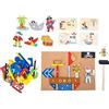 Small Foot 10226 Gioco con martelletto Pirata small foot in legno, superficie in sughero sulla quale potervi martellare elementi con motivi del mondo dei pirati, dai 6 anni