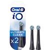Oral-B iO Ultimate Clean - Testina per spazzolino elettrico, setole attorcigliate e angolate per una rimozione più profonda della placca, confezione da 2, colore: nero