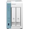 QNAP TS-233 server NAS e di archiviazione Mini Tower Collegamento ethernet LAN Bianco Cortex-A55