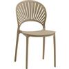 Set di sedie GIBILTERRA in polipropilene beige, impilabili