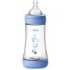 Chicco Perfect 5 - Biberon biofunzionale azzurro a flusso medio per prevenire le coliche, 240 ml