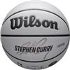 Wilson Pallone da Basket NBA Player Icon UV, Design di Stephen Curry, Con Schermatura Uv e Texture Pure Feel, Rivestimento Con Presa Sicura e Rimbalzo Affidabile, Colore: Grigio, Taglia: 7