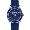 Freddy Orologio donna in silicone e ceramica blu e argento