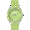 Freddy Orologio donna in silicone e ceramica verde e argento
