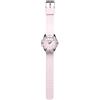 Freddy Orologio donna in silicone e ceramica rosa baby e argento