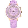 SWAROVSKI OROLOGIO OCTEA CHRONO, CINTURINO IN PELLE VIOLA