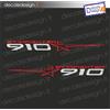 - Senza marca/Generico - coppia adesivi MV agusta corse brutale 910 starfighter 175x20 mm senza fondo