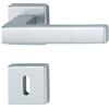 HOPPE Maniglia porte interne Hoppe Toulon con rosetta e bocchetta quadre 49x49 mm argento