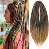 PORSMEER Extension per capelli da 60,96 cm con dreadlocks intrecciati a mano, 10 ciocche, capelli sintetici dritti a doppia estremità, trecce all'uncinetto per donne (T1B/27#, a doppia estremità)