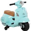 HOMCOM Moto Elettrica per Bambini con Licenza Ufficiale Vespa Batteria 6V, Fari e Clacson, per Bimbi da 18-36 mesi, Verde, 66.5x38x52cm|Aosom