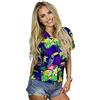 King Kameha Funky-Bluse-Camicie-Hawaiana, Manica-Corta, Parrot-Cockatoo, Blu-Scuro, 3XL