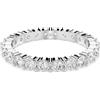 SWAROVSKI ANELLO MATRIX VITTORE, TAGLIO ROUND, PLACCATO COLOR ARGENTO 52
