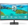 Philips Monitor Philips 241E1SC Curvo 24" Full HD 75Hz 4ms FreeSync Gaming VESA