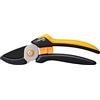 FISKARS Forbici da potatura a incudine L, Solid, P361, Per rami secchi e ramoscelli, Rivestimento antiaderente, Lame in acciaio inox, Lunghezza: 20,1 cm, Nero/Arancione, 1057165