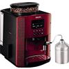 Krups EA8165 Essential Macchina Per Caffè Automatica, Display Lcd, 3 Temperature, Beccuccio Per Vapore, Rosso, ‎245 x 330 x 365 cm, 9.1 Kg