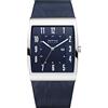 BERING Solar 16433-307 Orologio da polso da uomo, cassa in acciaio inossidabile color argento da 33 mm e quadrante blu, cinturino in maglia milanese, vetro zaffiro, 3 ATM
