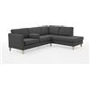 Atlantic Home Collection Divano ad angolo con pouf destro