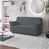 Italian Bed Linen Copridivano FASHIONABLE Estensibile da 120 a 160 cm - Salvadivano Elasticizzato in Poliestere, Cotone ed Elastan, Protezione Divano 2 Posti - GRIGIO SCURO