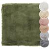 -LUXOR- living Cuscino per sedia Coste, in pelliccia sintetica come decorazione per il soggiorno o per sedia, cuscino decorativo, 40 x 40 cm, rettangolare, verde scuro, 1 pezzo