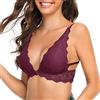 SHEKINI Reggiseno Donna Senza Ferretto con Coppa Imbottita Removibile Elegante Brassiere Reggiseni Bralette Donna Pizzo Top Scollatura Profonda Schiena Scoperta Intimo Donna