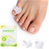 Bukihome Set di 10 separatori di dita in gel per donne - Per dita sovrapposte, calli, allineamento dell'alluce, sollievo dei calli（White，Small）