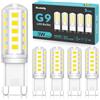 Wonkelly Lampadina a led G9, 5W, 500LM, equivalente a una lampada alogena da 50W, luci a parete, lampade di cristallo 1