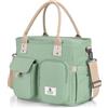 Hafmall Borsa Termica Porta Pranzo 18L con Spalla Regolabile, Borsa Porta Pranzo Impermeabile, Borsa Frigo Pranzo per Picnic,Lavoro, Scuola, Viaggio, Campeggio, Mare (Verde)