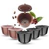 HAILASRE 6 pezzi capsula di riutilizzabile per macchina da DOLCE GUSTO, HAILASRE capsule di caffè ricaricabili cialde di caffè riutilizzabili filtro per macchina da DolceGusto, 3nero+3marrone