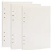 Trabag Carta A5, 180 fogli/360 pagine, 6 fori, carta ricaricabile, ricarica per Filofax A5, raccoglitori ad anelli, note, schizzo, inserti (vuoto), Classico, bianco