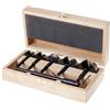 Fisch Set di punte Forstner Wave Cutter 6 pezzi, Ø 35-40-50-60-68, lunghezza 90 mm, prolunga 230 mm inclusa, in una custodia di legno