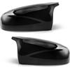 Asasytal Coperchio Dello Specchio Laterale, Ricambio per Specchietto Retrovisore Compatibile con BMW X5 X6 E70 E71 2007-2013 Cappuccio Retrovisore, Nero Lucido, 2 Pezzi