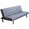milani home Divano Letto Stile Moderno di Design Contemporaneo Trapuntato Grigio Scuro per Salotto Casa Hotel Albergo, Stile Moderno, 3 Posti Struttura Metallo E Legno, D. 178x80x72 / DL. 178x92x35