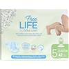ONTEX FREELIFE BY BEBECASH JUNIOR TAGLIA 5 11-25 KG GIROVITA 41-62 CM 42 PEZZI