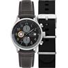 AVI-8 Hawker Hurricane Classic Orologio cronografo da uomo 43,5 mm con cinturino in pelle AV-4011, Grigio e nero.
