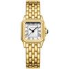 CHEETAH Orologio Donna Piccolo Analogico al Quarzo da Donna Con Bracciale Vintage, Cassa Rettangolare Quadrante Romano Orologio da polso Digitale Impermeabile per Donne e Ragazze - Oro Bianco