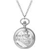 Avaner Orologio da tasca vintage al quarzo analogico: orologio da taschino con numeri arabi, utilizzato come collana/catena di maglione, orologio da tasca cava in acciaio inossidabile per uomo e