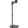 Maclean Supporto da Pavimento mobile per monitor/TV, molla a gas, 17-35, 2-10kg, nero, Porta TV da Terra con Ruote, Carrello Inclinazione MC-970 (Nero)