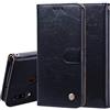 generale Compatibile con Samsung Galaxy A20E (Schermo 5.8) SM-A202F sm-a202f/ds Custodia Cover Stand Flip Libro Gel TPU Portafoglio Protezione Magnetica Eco Pelle Porta Card (Nero)