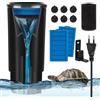 Mingke Filtro Tartaruga a Basso Livello dell'Acqua Filtro a Cascata Filtro Interno Acquario Pompa Filtro per Tartarughe d'Acqua Crawlers Amphibians 5W 500L / H Adatto per Acquario sotto 50L - Nero