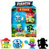 PIRATIX ADVENTURE WORLD Serie Crazy Jungle, confezione da 4 - Contiene 4 Piratix: 1 neon e 1 sorpresa e 4 accessori neon. Confezione da 6 pezzi