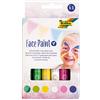 folia Face Paint Sweet - Set di 6 pennarelli colorati per bambini, dermatologicamente testati, resistenti alle sbavature, lavabili con acqua e sapone, ideali per carnevale e teatro
